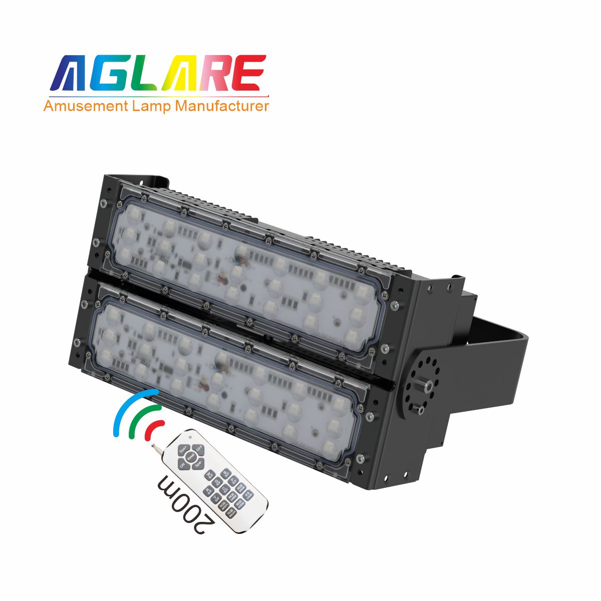 100W LED彩色泛光灯 RGB投光灯带？仄